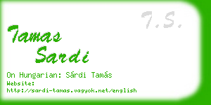 tamas sardi business card